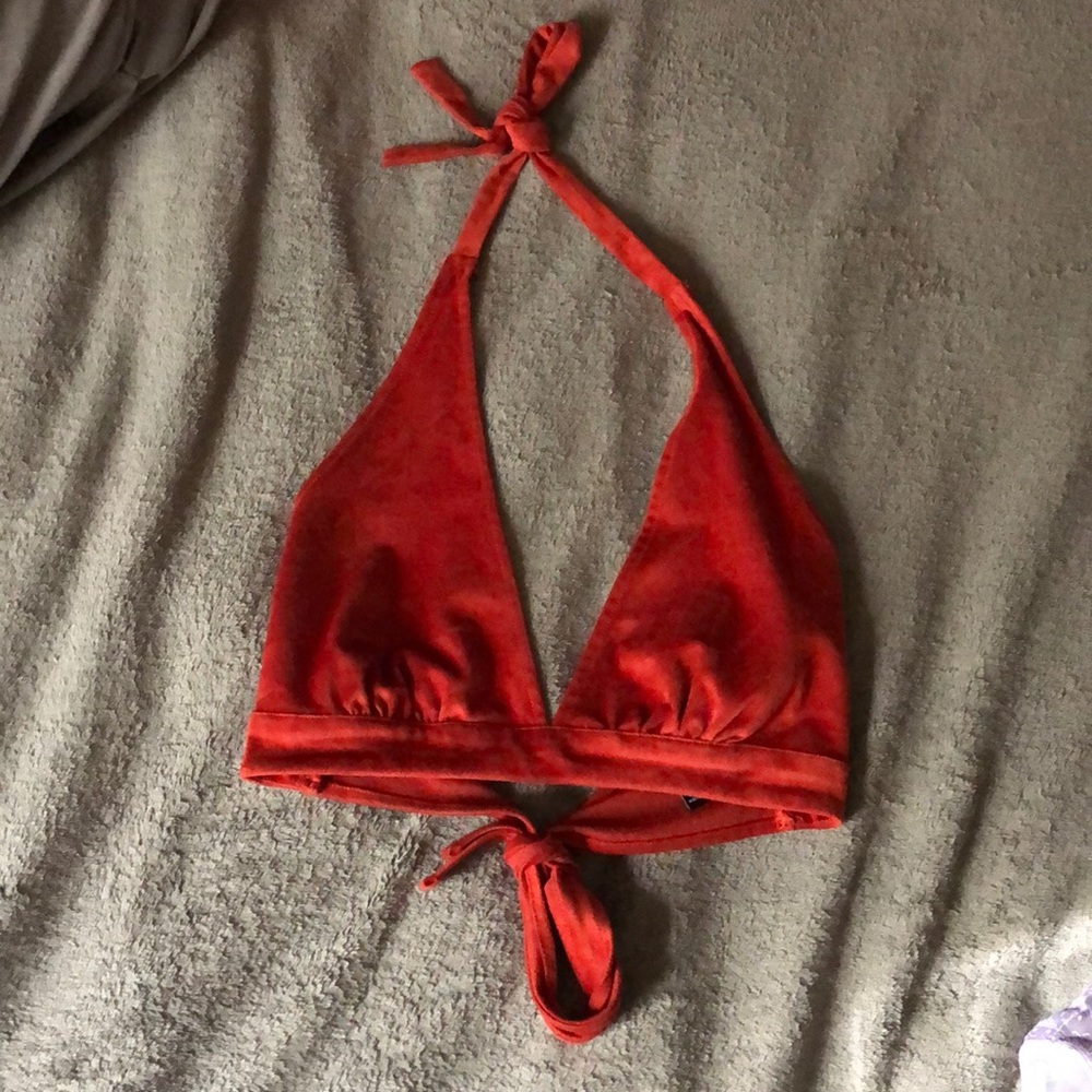 Forever21 Brick Red Suede crop top